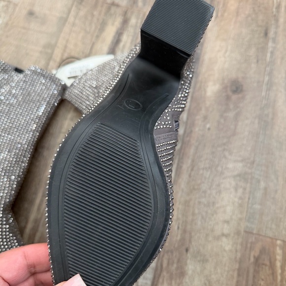 Women's Cassidy Rhinestone Ankle Boots - A New Day Silver 7 - Picture 8 of 8